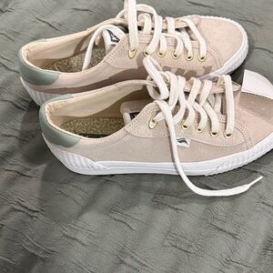 Keds Women's Cream and Green Sneakers